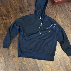 Nike Black Hoodie with White Swoosh